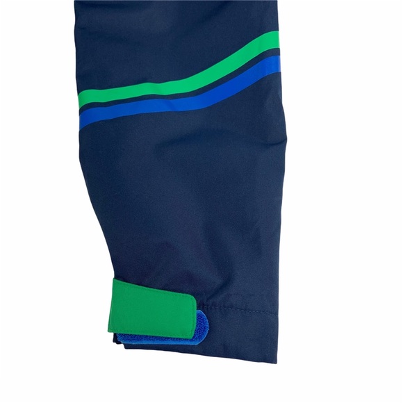 Lands End Zip Front Color Block Jacket Hooded - Picture 3 of 7